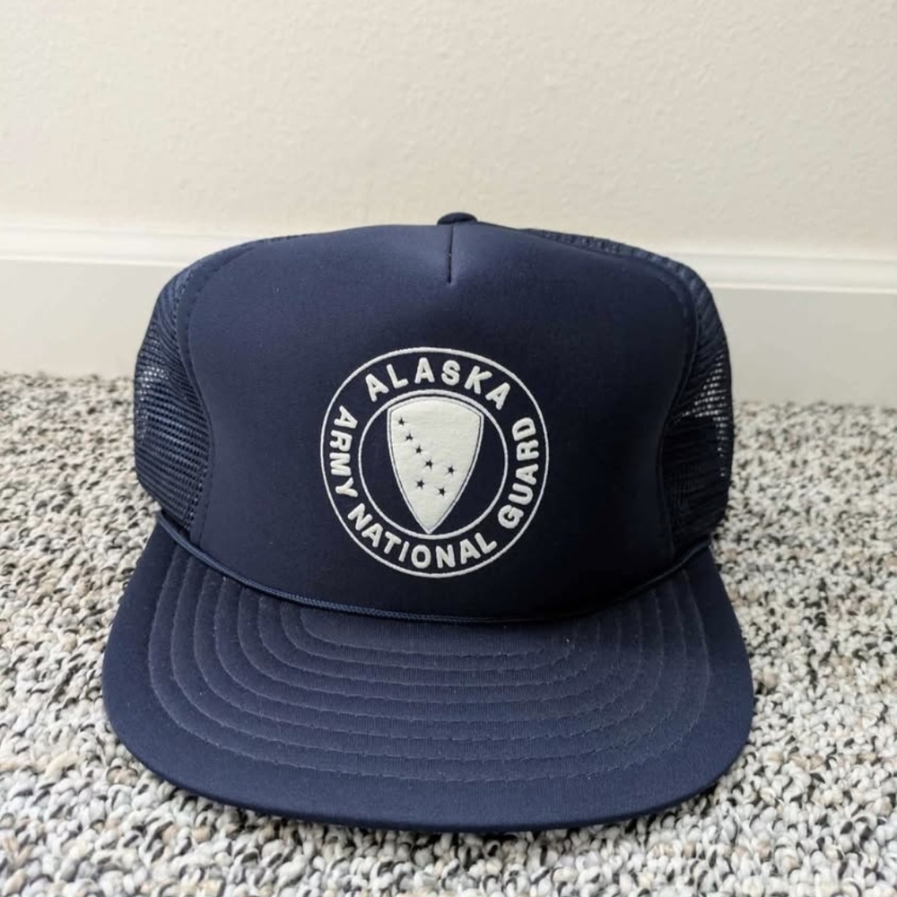 Vintage Alaska Army National Guard Hat Cap Designer Award Headwear Fits All